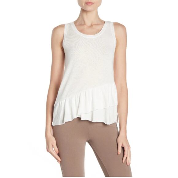 NWT Nation LTD Bea Front Ruffle Tank Top in Pink Size Medium - Picture 2 of 9